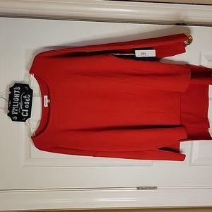 Bianca Blu XL Blouse Red Long Sleeve New